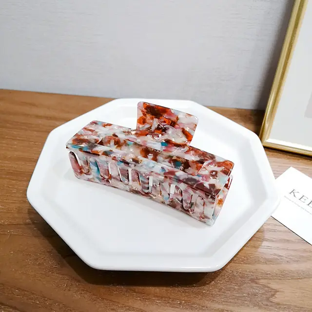 Oversized Acetate Plate Hair Simple Geometric Hairpin - Shop at LoveMi