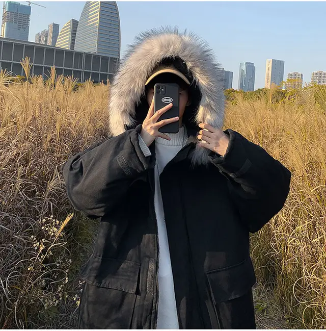 Korean Couple Dongdaemun Cotton Padded Jacket For Men And Women Black - Shop at LoveMi
