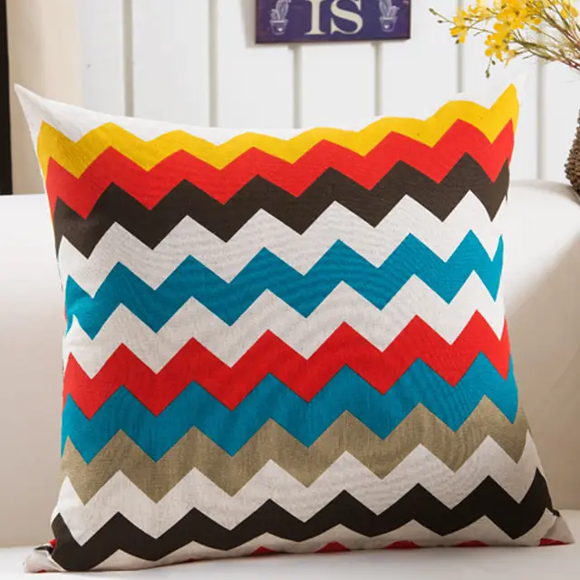 Plush Geometric Black And Yellow Sofa Pillowcase - Shop at LoveMi