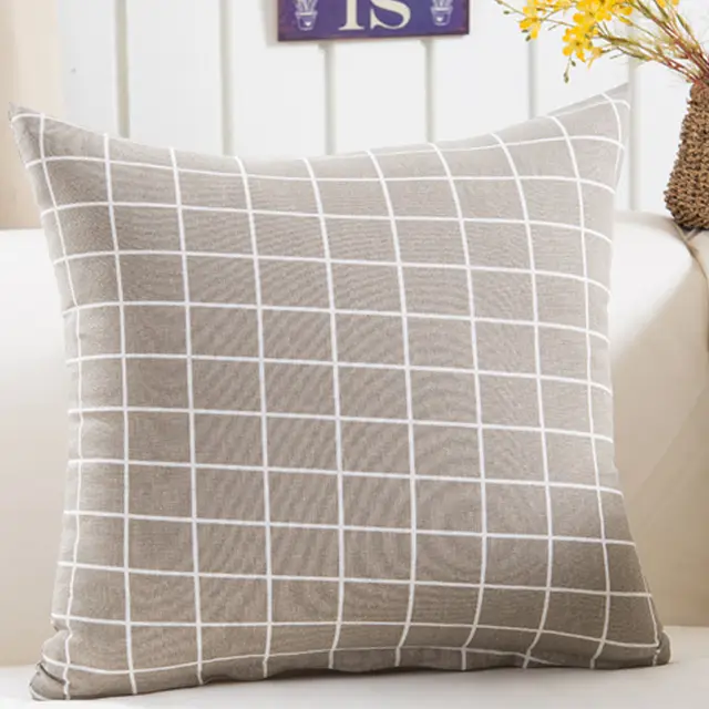 Plush Geometric Black And Yellow Sofa Pillowcase I - Shop at LoveMi