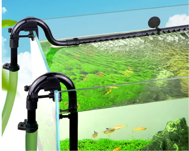 Fish Tank Filter Barrel Water Inlet And Outlet Accessories Rain Shower Pipe Black - Shop at LoveMi