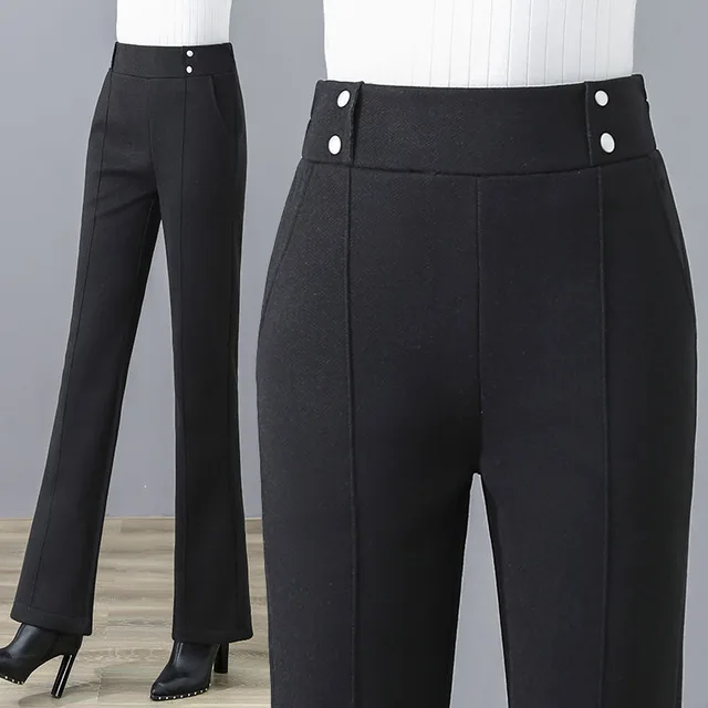 Fashionable Loose Slim Slimming Casual Trousers Black - Shop at LoveMi