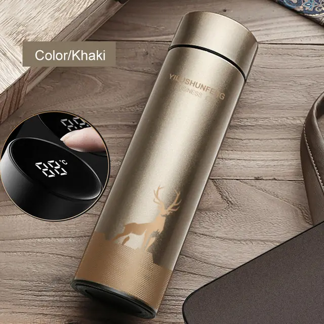 Stainless Steel Vacuum Flask Frosted Gift Gold - Shop at LoveMi