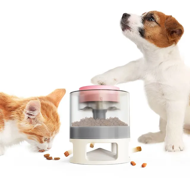 Dog Food Feeder Pet Accessories Cat Feeder Catapult Educational Dog Toys Pet Supplies Food Dispenser Just One Snap Comes Food A White - Shop at LoveMi