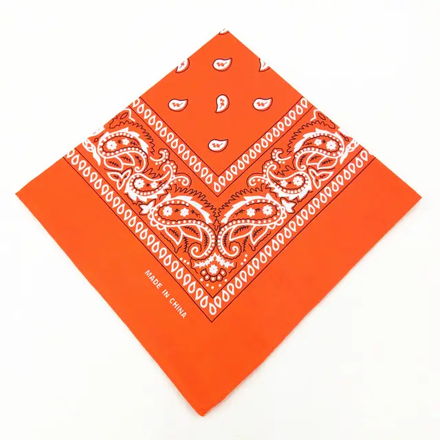 55 cm Polyester Turban Cashew Square Scarf Orange - Shop at LoveMi