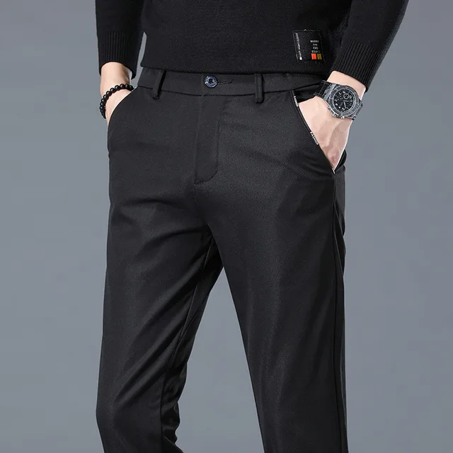 Straight Men's Korean Style All Match Long Pants Black - Shop at LoveMi