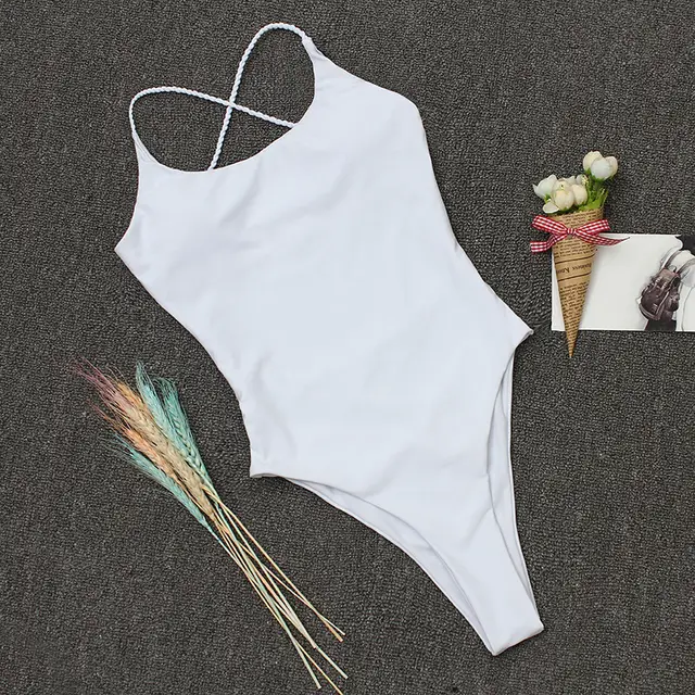 One Piece Sexy Swimsuit Dance Practice Suit White - Shop at LoveMi