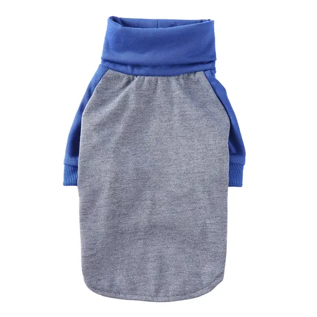 Color Striped Turtleneck Pullover Two legged Pet Sweatshirt Blue - Shop at LoveMi