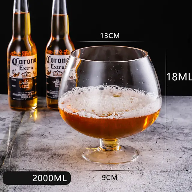 Household Large Capacity Glass Tall Beer Mug 2000Ml - Shop at LoveMi