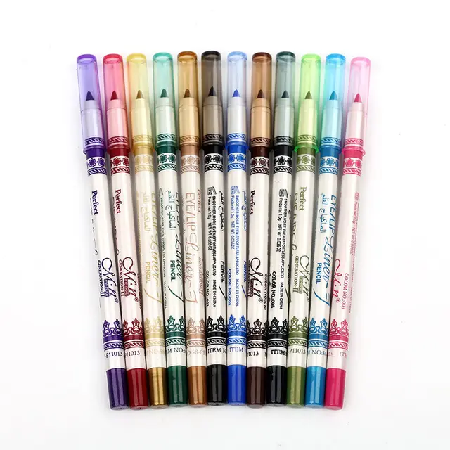 12 Colors Eyeliner Highlighter Eye Shadow Pen 12 Colour - Shop at LoveMi