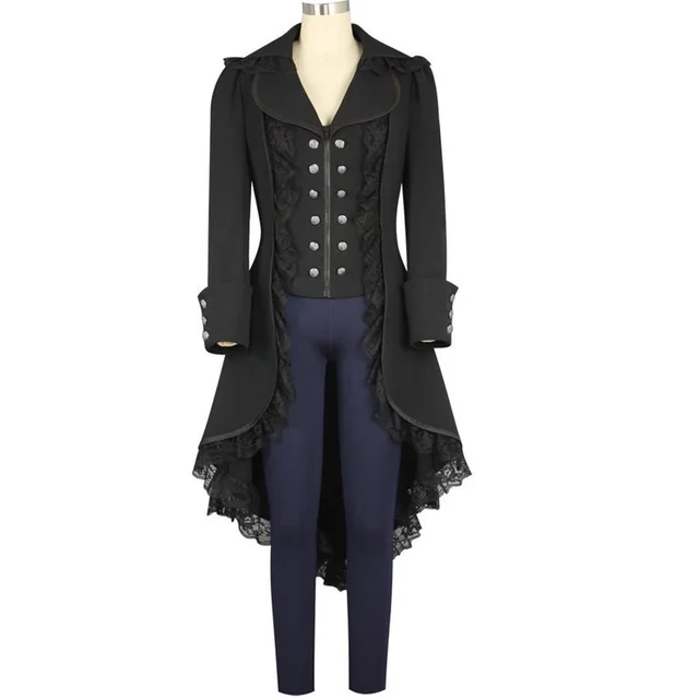 Steampunk Tuxedo Black Gothic Victorian Ladies Jacket Black - Shop at LoveMi