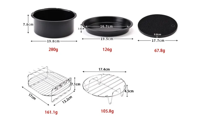 Air Fryer Accessories 7In Inch 5 9 Set - Shop at LoveMi