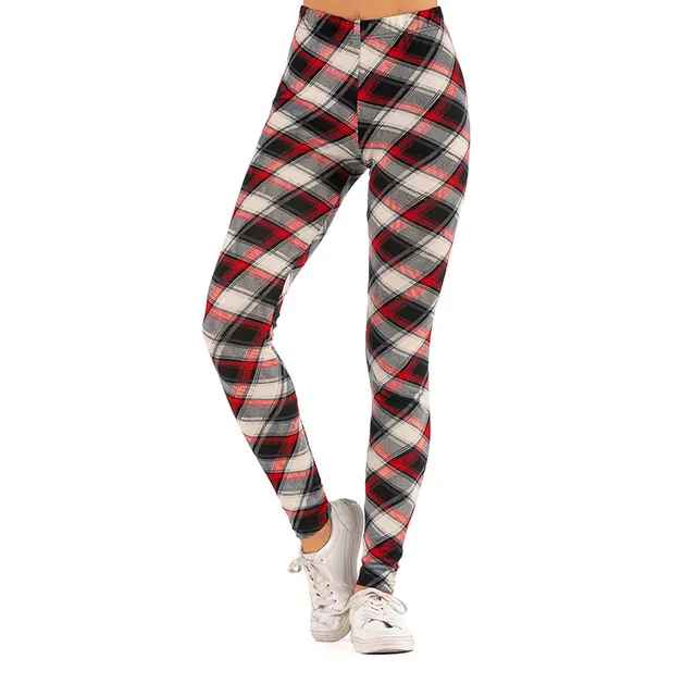 Printed Skinny Elastic Casual Pencil Pants Wine Red - Shop at LoveMi
