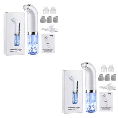Blackhead Remover Pore Vacuum Cleaner Upgraded Blackhead Vacuum Rechargeable Face Vacuum Comedone Extractor Tool For Blackhead White 2Pc - Shop at LoveMi