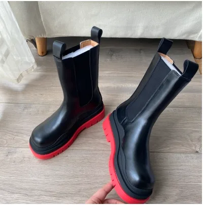 British Motorcycle Boots Platform Martin Boots Red - Shop at LoveMi