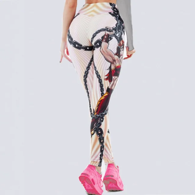 Fashion Hero Women Print Leggings High Elastic Push Up Fitness Legging Sporting Slim Jeggings 3D Printed Leggings White - Shop at LoveMi