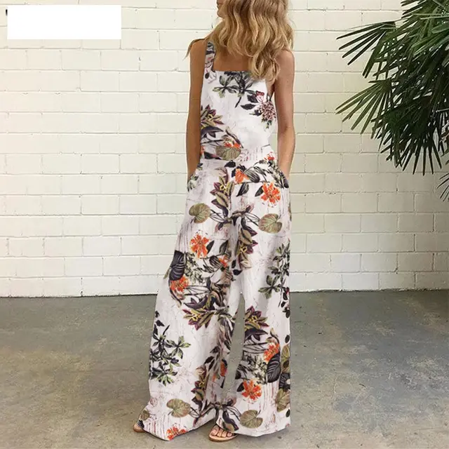 Side Pocket Casual Wide leg Side Buckle Jumpsuit Color - Shop at LoveMi