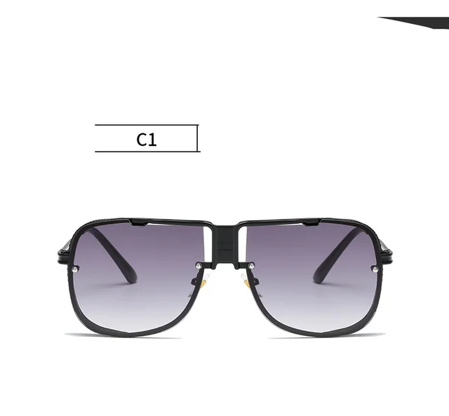 Sunglasses Metal Sunglasses Metal Fashion Street Style Retro Sunglasses Black Gray - Shop at LoveMi