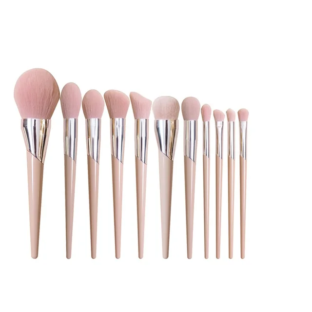 Makeup Brush Loose Powder Brush High Gloss Trimming Brush Blooming Brush 11Pcs Set - Shop at LoveMi