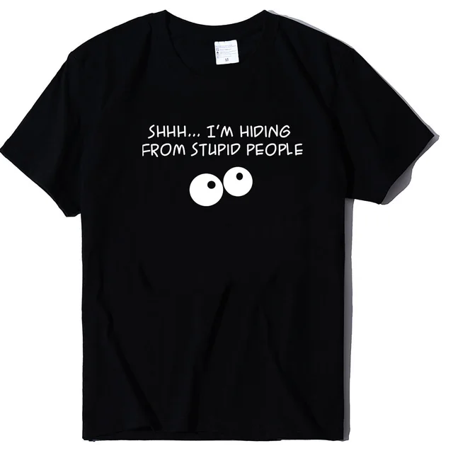 Letter Print Round Neck Loose Short Sleeved T Shirt For Men And Women Black - Shop at LoveMi