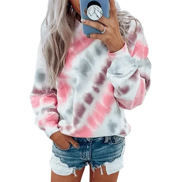 Street Style Round Neck Pullover Sweater Women Pink - Shop at LoveMi