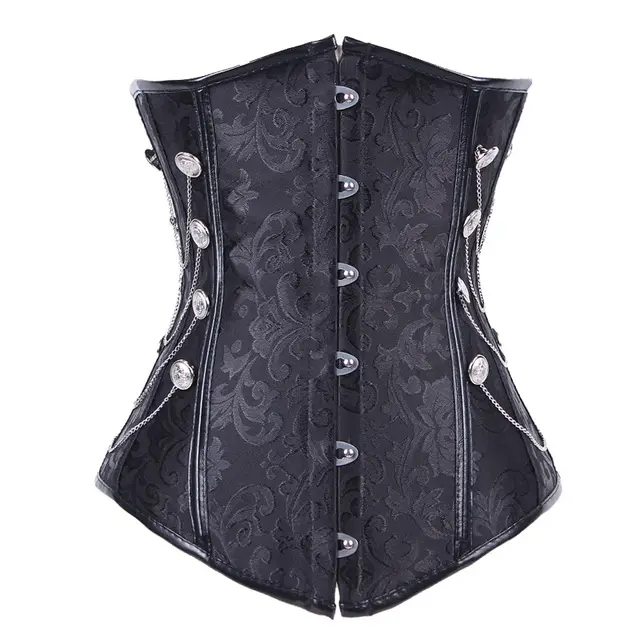 Steampunk Palace Jacquard Tummy Tuck Steel Body Shaper Black - Shop at LoveMi