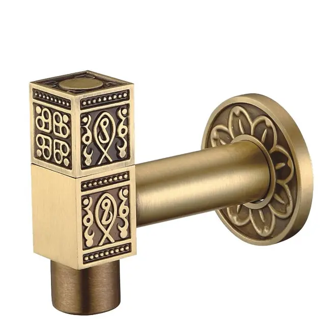 Antique Brass Carved Garden Faucet Faucet Outdoor Washing Machine Decorative Faucet Luxury Toilet Faucet - Shop at LoveMi