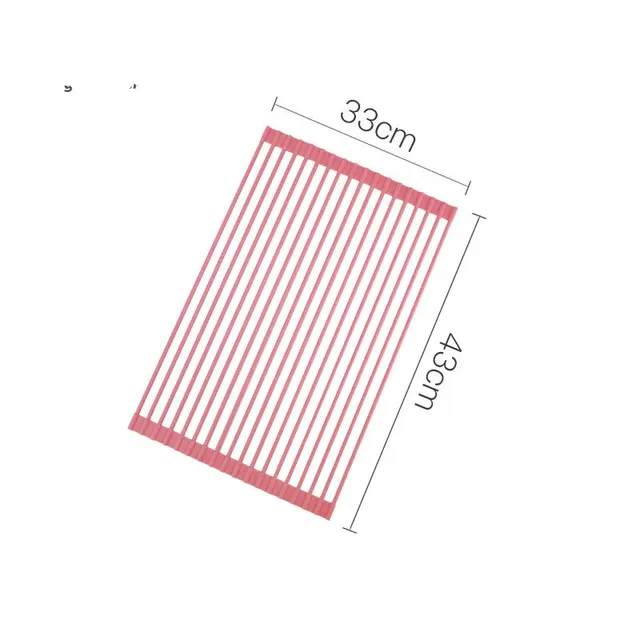 Foldable Drain Rack Kitchen Shelf Tableware Pink - Shop at LoveMi