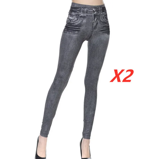Women's Real Pocket Thin Faux Denim Corset Grey 2Pcs - Shop at LoveMi