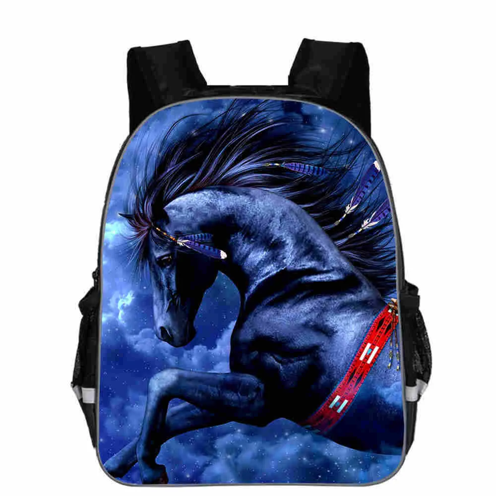 Horse Schoolbag Animal Head High School Junior High School Elementary School Toddler Cartoon Lightening Backpack - G-16