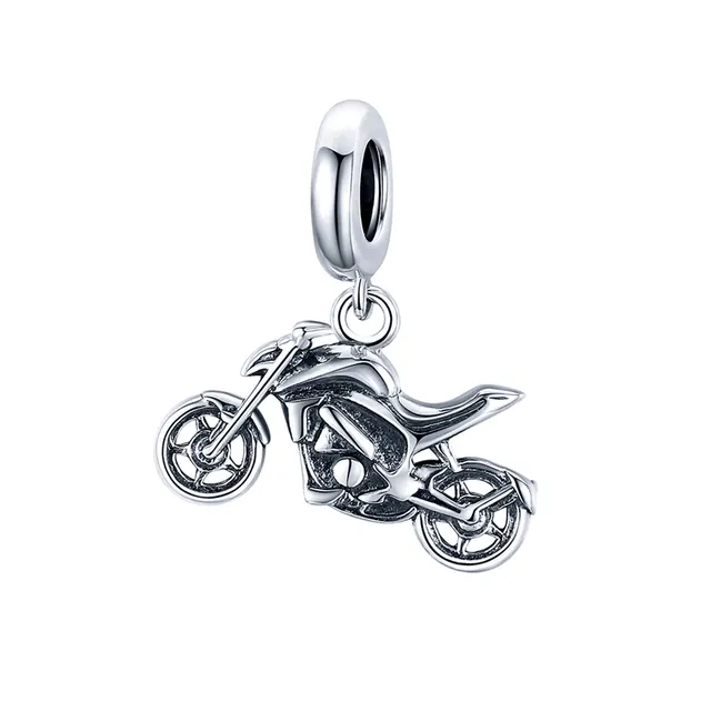 Sterling Silver Bead Bracelet DIY Beaded Necklace Pendant 925 Silver Accessories Silver - Shop at LoveMi