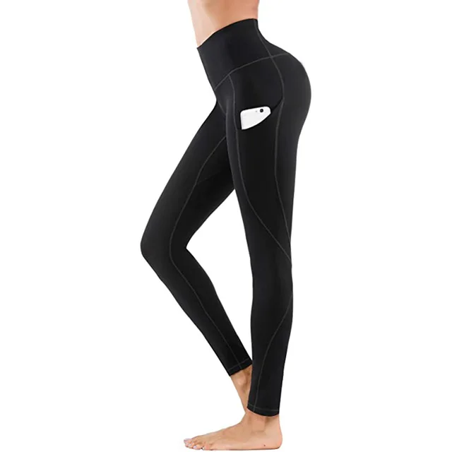 Women Running Fitness Solid Leggings Push Up High Waist Fashion Workout Slim Leggins Black - Shop at LoveMi