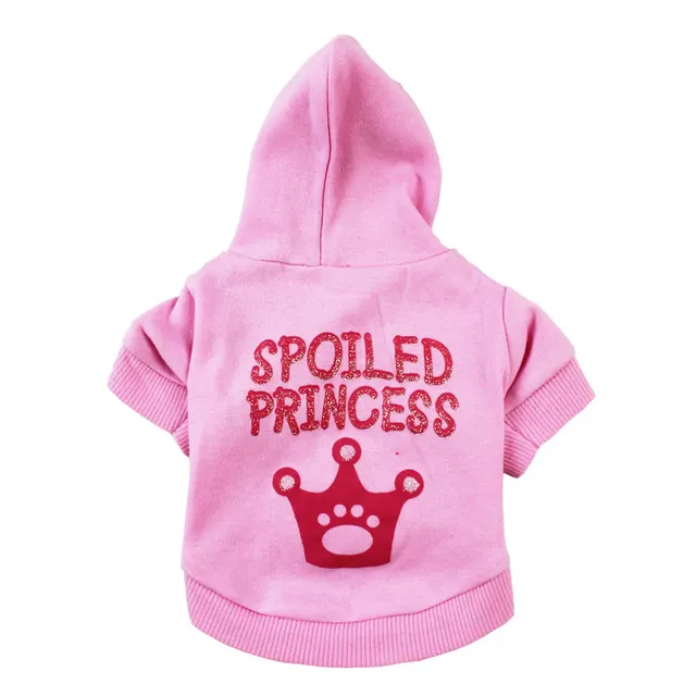 Pink Princess Hooded Cat Puppy Dog Clothes Pink - Shop at LoveMi