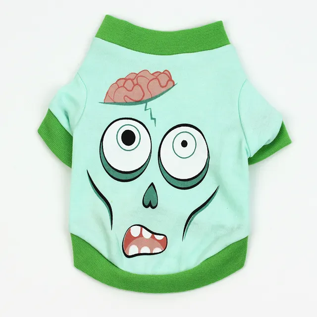 Dog clothes spring and summer clothes cartoon print T shirt Teddy Bichon pet costume pet Halloween clothes - Shop at LoveMi