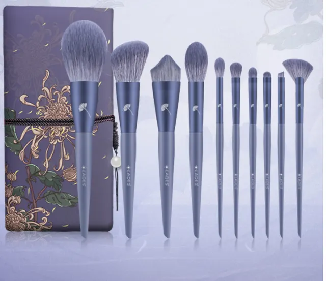 Blush Brush Eye Shadow Brush Loose Paint Complete Set Blue - Shop at LoveMi
