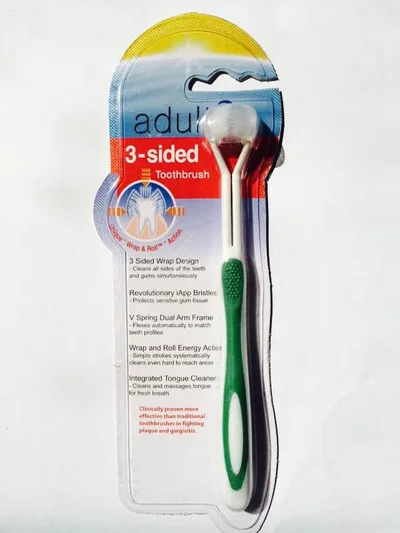 Three Sided Toothbrush, Three Dimensional Toothbrush Green - Shop at LoveMi