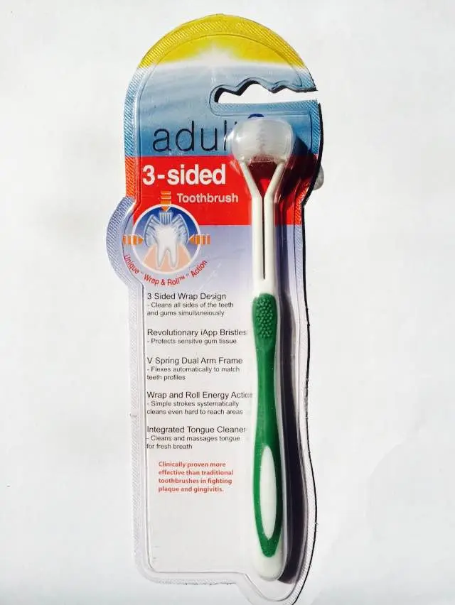 Three Sided Toothbrush, Three Dimensional Toothbrush Green - Shop at LoveMi