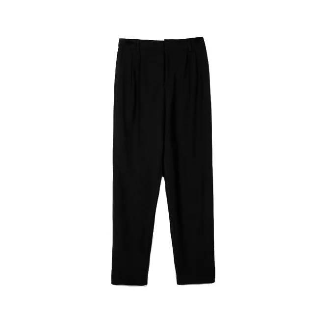 High Waist Loose Straight Wide Leg Pants Drape European And American Black Casual Trousers Black - Shop at LoveMi