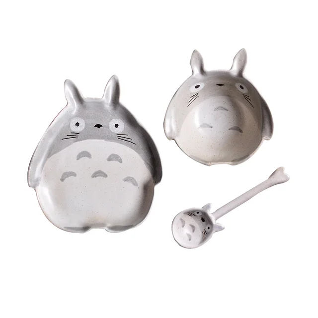 Creative Cute Cartoon Totoro Ceramic Bowl Tableware D - Shop at LoveMi