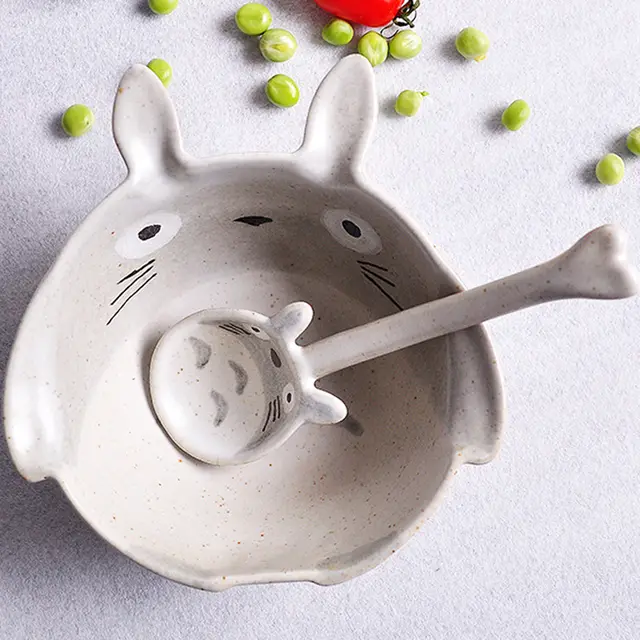 Creative Cute Cartoon Totoro Ceramic Bowl Tableware - Shop at LoveMi