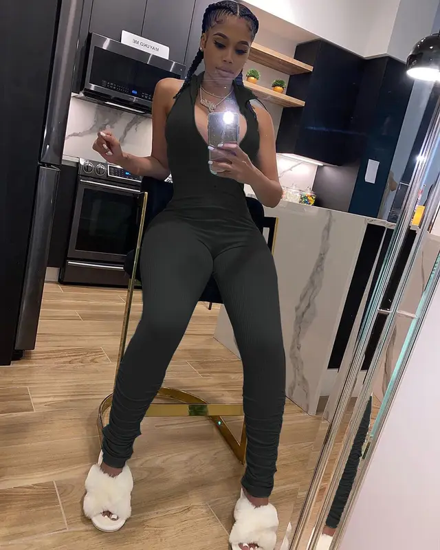 Sexy Sleeveless Tight Hanging Jumpsuit In Nightclub Black - Shop at LoveMi