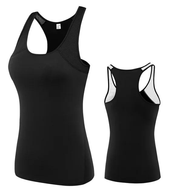 Sports Sleeveless Breathable Stretch Yoga Crew Neck Vest White - Shop at LoveMi