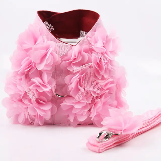 Three dimensional Flower Leash Dog Pink - Shop at LoveMi