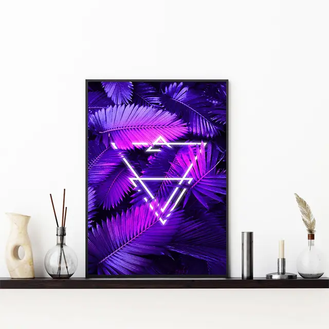 Neon HD Inkjet Canvas Painting Frameless Purple - Shop at LoveMi