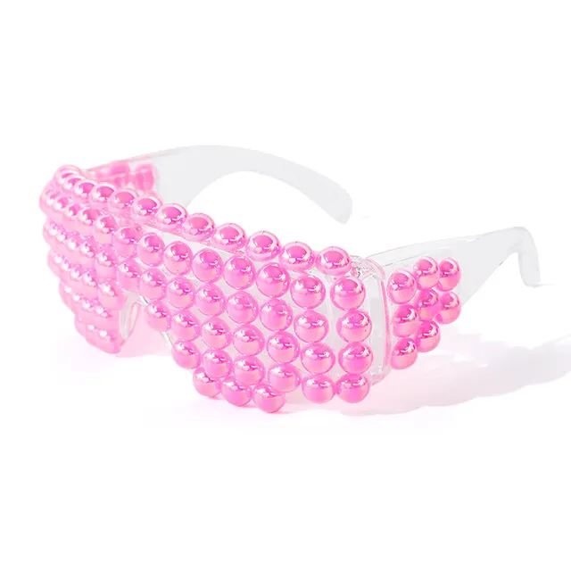 Waterproof And Impact Resistant Protective Handmade Diamond Encrusted Sunglasses Pink - Shop at LoveMi