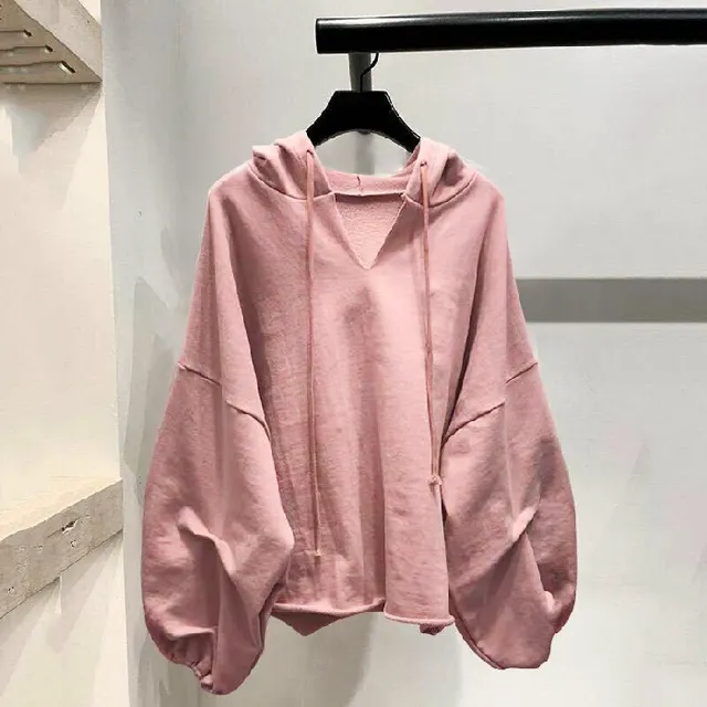 Loose Korean Style Hooded Ins Thin Sweater Women Pink - Shop at LoveMi