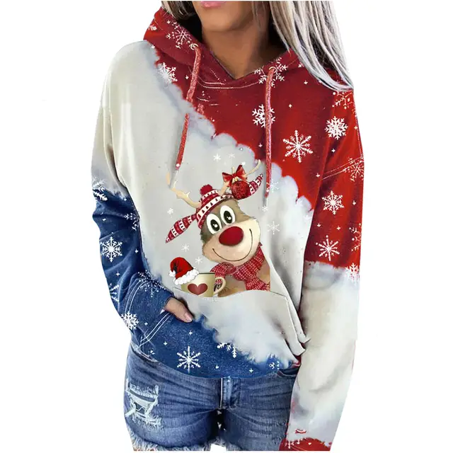 Long sleeve color block printed casual sweater 12Style - Shop at LoveMi
