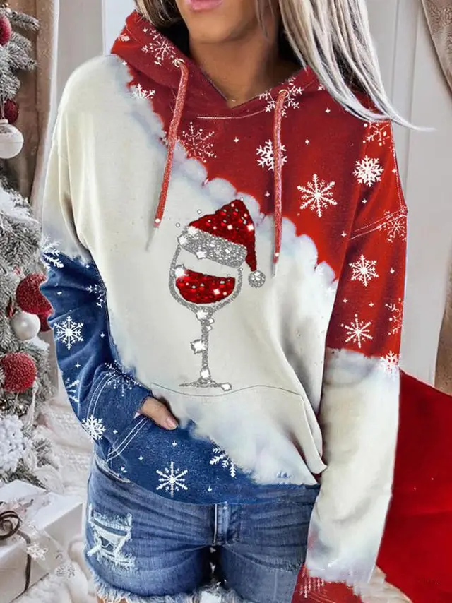 Long sleeve color block printed casual sweater 4Style - Shop at LoveMi