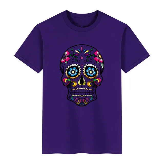 Men's Cotton Short sleeved Men's T shirt Purple - Shop at LoveMi