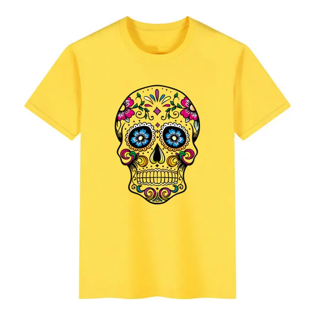 Men's Cotton Short sleeved Men's T shirt Yellow - Shop at LoveMi